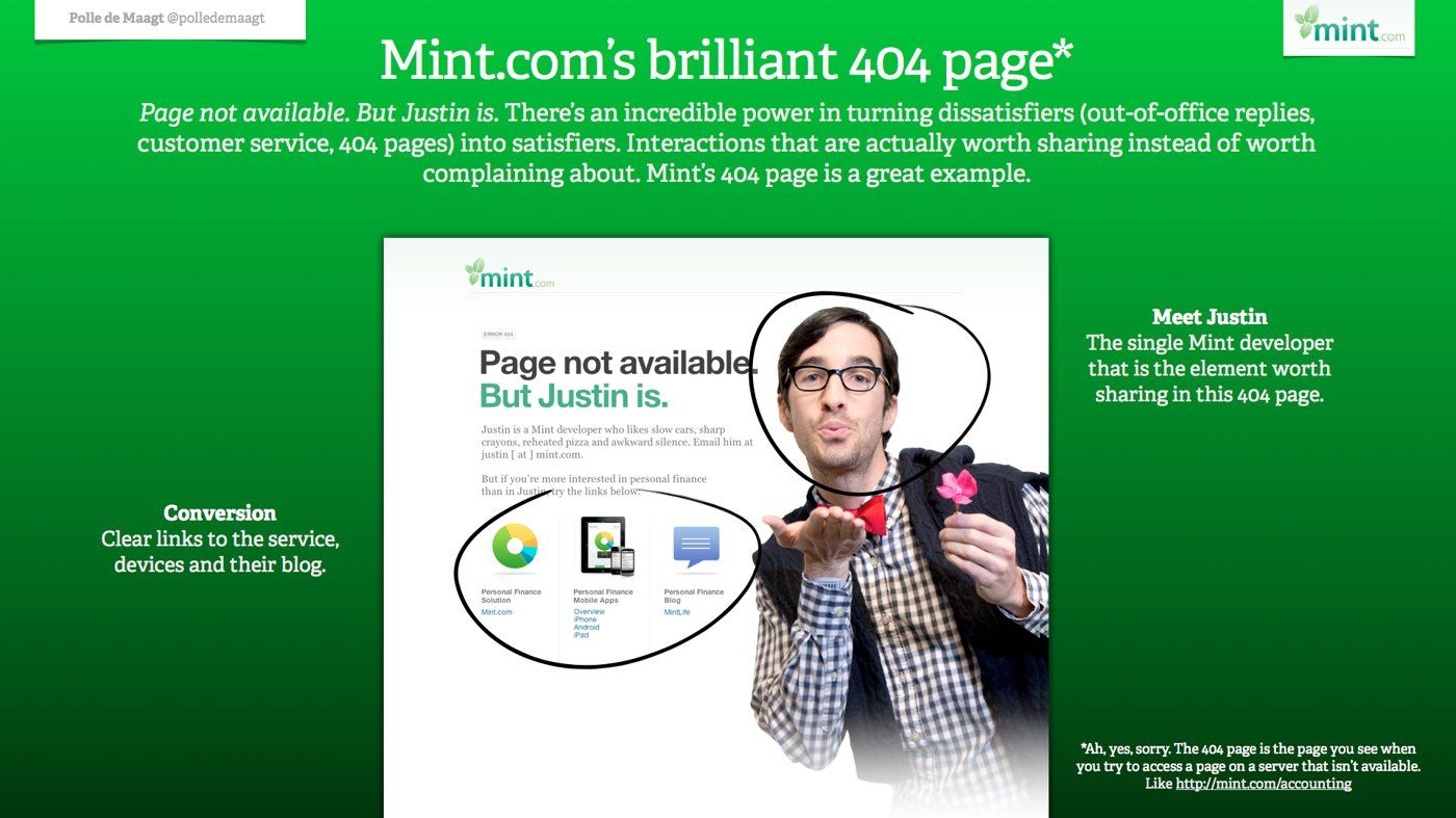 The 404 page of Mint.com