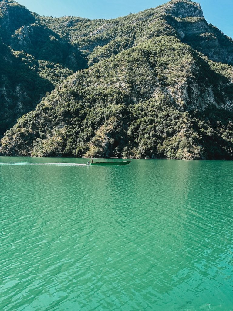 Koman lake view in Albania